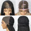 Synthetic Wigs Synthetic Lace Front Wigs Braided Wigs 13x6 Lace Front Braids Wig Knotless Box Braids Wigs With Baby Hair for Black Women 240328 240327