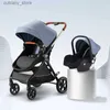 Strollery# 2024 NOWOŚĆ 3IN1 BABY WSKAZÓWKI BABY WASI o SŁUKONALNY WESNIĘCIE BABINET BASSINET PUCHAIR Luksusowy wielofunkcyjny wózek dla niemowląt z fotelika samochodowym L240319