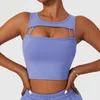 Yoga Outfit Women Compression Supportive Stretchy Quick Dry Soft Training Bra Solid Color Medium Length Sexy Running Bike Exercise