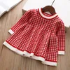 Children Winter Dress for Girls Baby Underwear Dress Kids Autumn Knitted Clothes Thick Dresses Teen High Quality Christmas Cloth240311