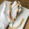 Strand Bodhi racine Dunhuang perles de bouddha couleur charbon égyptien priant pour la paix et la santé Bracelet pour hommes et femmes