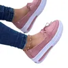 Casual Shoes Lace Up Loafers Brand Women Summer Fashion Solid Color Platform Autumn Slip On Flat Woman Vulcanized Plus Size