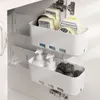 Küche Aufbewahrung Multifunktional hängende Korb mit Wand montiert Schubladen Regal Rack Cabinet Push-Pull Box für Gewürze