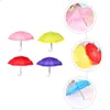 Guarda -chuvas 4 pcs mini -guarda -chuva propó crianças crianças decorativas minúsculas crianças plásticas