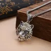 Fashion Domineering Animal Tiger Head Pendant Mens 14K Gold Necklace Pendant Personlighet Trend Party Jewelry Gift Wholesale