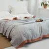 Couvertures quatre saisons couvre-lit sur le lit couverture japonaise couverture douce double gaze de coton couverture de canapé choses utiles pour la maison