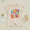 Rompers 2023-12-18 Lioraitiin Newborn Baby Girl Boy Clothes Short Sleeve Sassy Little Soul Romper Jumpsuit Cute Summer OutfitC24319