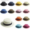 Wide Brim Hats Bucket Hats Mistdn Fashion Womens Summer Str Rowing Hat Boonie Hat Beach Sunhat Bowling Hat Y240319