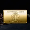 Trump 2024 Square Coin 기념 공예 투어는 미국을 다시 저장하는 금속 배지 50*28*3mm