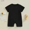 Rompers 2023-12-18 Lioraitiin Newborn Baby Girl Boy Clothes Short Sleeve Sassy Little Soul Romper Jumpsuit Cute Summer OutfitC24319