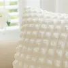 Pillow Cover For Sofa El Pillowcase 45 45cm Elastic Puff Plaid Covers Home Decorative Solid Color Throw Case