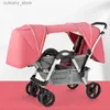 Barnvagnar# Twin Baby Barnvagn kan lossnar andra barnvagnen Högvy Justerbar småbarn STROLLERV FOLL BABY STROLLER 0 till 3 år L240319