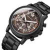 Marque de luxe hommes bois quartz montre-bracelet hommes sport montre étanche homme chronographe en bois montres 283P