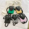 Omuz çantaları bahar yaz moda sevimli niş dama tahtası küçük kare çanta telefon crossbody için kadınlar mini tote
