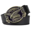 Eagle-riem voor heren Jeans ALLEEN OUTLAWS WILL HAVE GUNS Metalen gesp Cowboy 240311