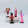 Anime Mangá 8 szt.Niesamowite cyfrowe figurki Anime cyrkowe urocze klauny i krliki modele kreskwki gara zestawy PVC zabawki prezenty dekoracja samochodu 240319