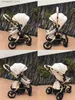 عربات# Fast and Free Shipping 3in1 Baby Stroller Aulon 360 ROation Pram Newborn Bassinet Egg Shell مقعد الكذب ونقل الرضع على مقعد L240319