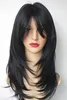 Synthetic Wigs QQXCAIW Natural Long Wavy Wig For African American Women Cosplay Black Heat Resistant Synthetic Hair Daily Wigs 240328 240327