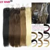 Uzantılar Zzhair 1G/S 16 "22" Makine Yapıldı Remy Loop Micro Ring Saç% 100 İnsan Saç Uzantıları Kapsül Keratin Boncuk 50s Paket