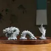 Tea Pets Dragon Sculpture Chinese Long Strong Cultural Symbolism Mascot Figure Lucky Feng Shui Aquarium Landscaping Statue