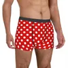 Caleçons hommes rouge à pois sous-vêtements mignon chaud Boxer slips culotte Homme respirant caleçon S-XXL 24319