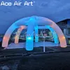 Beau 12 md (40 pieds) avec ventilateur 6 jambes éclairage de la tente de dôme araignée de fête gonflable avec des lumières LED colorées Structure de mariage d'araignée pour la décoration