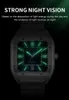 Bilek saatleri 2024 YENİ YÜKSEK KALİTE ŞEKİL 37mm Erkekler Otomatik Mekanik Saatler Yeşil Renk Safir Paslanmaz Çelik Reloj hombre 240319