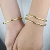 Brazalete 2023 nueva entrega joyería de moda para mujer micro pavimento azul rosa blanco circonita cúbica helado con pulsera de rayas finas 240319