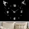 Wall Clocks Large 3D Clock Modern Design Silent Mechanism 47 Inch Acrylic Sticker For Kid's Room Decor