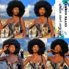 Peruker Gembon afro peruker för svarta kvinnor med lugg korta lockiga syntetiska omberbrun fluffiga mjuka peruker Glueless cosplayhår 10 tum
