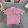 Diseñador de cuello redondo, prendas de punto de verano, camisetas de punto transpirables informales, Tops de punto para mujer, suéter bordado elegante