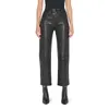 2023 Womens Real Leather Pants Original Zipper Cow Hide for Women