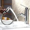 Bathroom Sink Faucets Pull-out Faucet Is Suitable For Kitchen And BRASS Chrome Cold