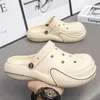 HBP Non-Brand 2024 New ladies flat sandals slippers EVA beach foam runners clogs women platform holes slides shoes for men