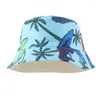 Berretti Cartoon Dinosaur Print Baby Cappelli a secchiello per bambini Boy Girl Summer Cute Animal Chilren Cappello da pescatore Panama Sun Cap Bonnet