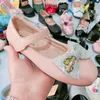 HBP غير العلامة التجارية C1649-4 Girls Bow Bow Princess Dress Shoes Kids Shiny Wedding Party Shoes أحذية مسطحة