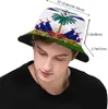 Berety Flaga Haiti Bucket Hat for Women Men Casual Sun Wide Brim Cap Paknable Fisherman Outdoor