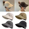 Wide Brim Hats Sunscreen Hat Empty Top Ventilate Protection Mask Hook Design Foldable Outdoor Fishing Cycling Sun