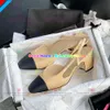 Channel Dames Slingbacks Sandaalkettingen Ballet Flats Schoenen Espadrilles Sandalen Dames Feest Trouwjurk Schoenen Dikke Hoge Hakken Slipper Pumps Loafers 231