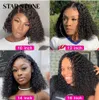 Synthetic Wigs Kinky Curly Short Bob Wig Human Hair 13x4 Lace Frontal Wigs HD Lace Front Wigs Water Wave Curly 180 Density Lace Closure Wigs 240329
