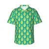 Freizeithemden für Herren, Hawaiihemd, Urlaub, tropische Ananas, Blusen, Fruchtdruck, Vintage-Mann, kurzärmelige Streetwear-Kleidung