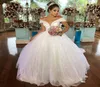 Bling Bling Princess Bridal Gowns Long Vestido De Novia Custom Shiny Ball Gown Wedding Dresses Off Shoulder V Neck Open Back Modes6019508