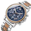 Marque de luxe hommes bois quartz montre-bracelet hommes sport montre étanche homme chronographe en bois montres 283P