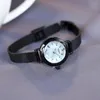 Wristwatches Women Fashion Trendy Watch Luxury Lady Quartz Wristwatch Cute Stainless Steel Band Clock Female Simple Hour Girl Teen Students