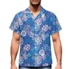 Men's Casual Shirts Polynesian Tribal Loose Fit Hawaiian Shirt Traditional Pacific Tapa Cloth Melanesia Samoa For Men