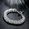 Charm Bracelets 925 Sterling Silver High Quality Lady Bracelet Many Circle Jewelry For Women Men Wholesale Wedding Gift