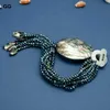 Bangle GG Natuurlijke Sieraden 22 Paua Abalone Shell Groen Kristal Ketting Leuke Armband Sets Voor Vrouwen 240319