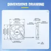 120 mm 12 cm 12025 wentylator 5V 12V 24 V 120 mm120mm25 mm DC bezszczotkowe chłodzenie 120x120x25mm USB 2pin PC Computer Case Cooler 240314