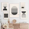 Toiletstickers Moderne minimalistische geometrische cirkelposter Boho moderne tijd muur artistieke canvas print abstracte schilderkunst voor wanddecoraties in de woonkamer 240319