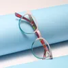 Sonnenbrille, die blaues Licht blockiert, Lesebrille, Retro-Damen-Herren-Presbyopie-Hyperopie-Brille 1.0 für Ältere, runder Druckrahmen